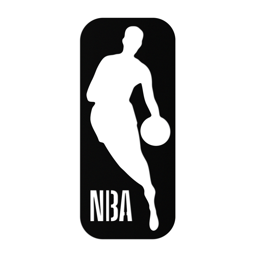 NBA Basketball Player Silhouette Metal Wall Art – Iconic Sports Decor for Game Rooms- KAF676